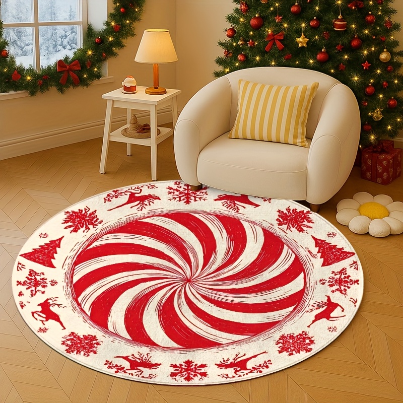 Wholesale Commercial Printing - Vintage Xmas Peppermint Swirl Circular Area