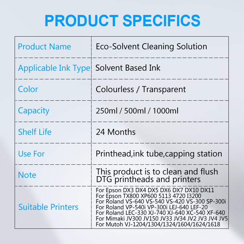 Eco-Solvent Ink Cleaning Solut - Print Head Cleaning Kit review and price