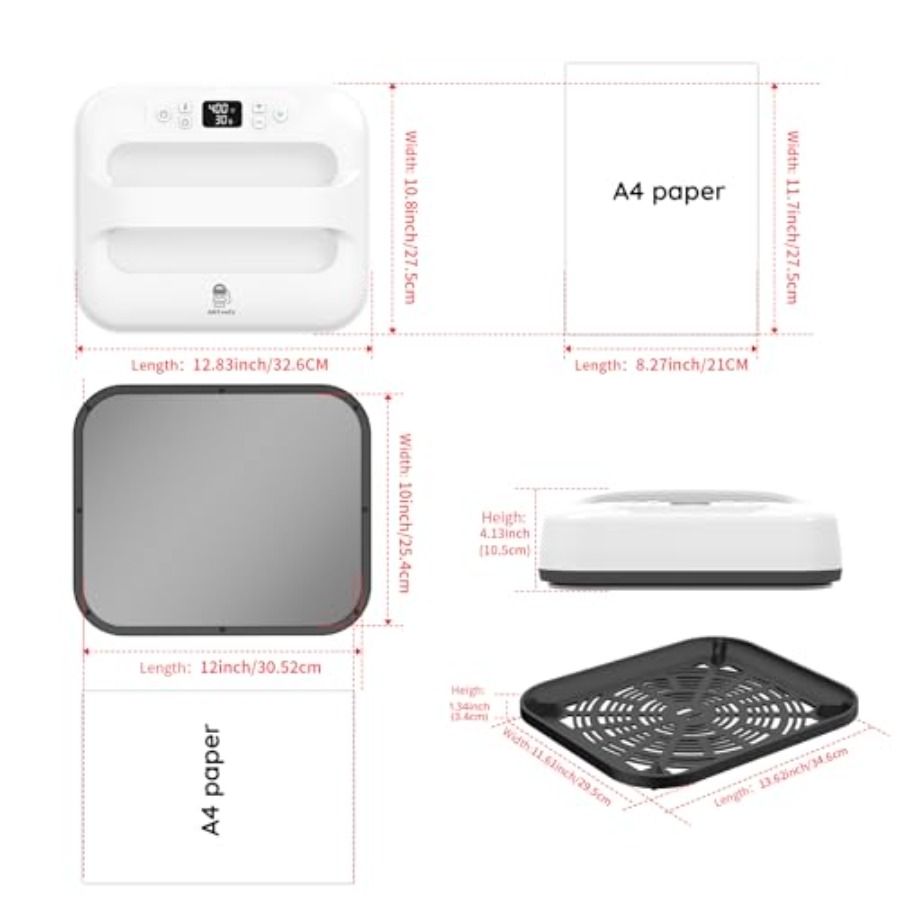 Heat Press Machine 12 x 10, Po - Heat Press Teflon Sheet review and price