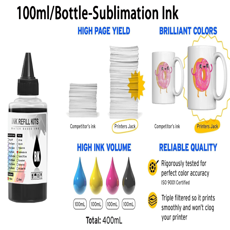 100ml Sublimation Ink 4Colors/ - Sublimation Ink 100Ml review and price