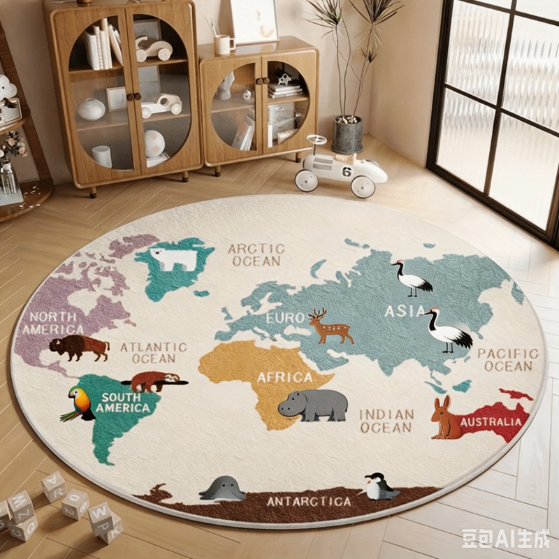 Newest 2D Round Carpet Cartoon - Wholesale Commercial Printing review and price